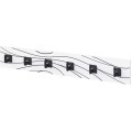 Nástěnný věšák Houseland FLOW 63 cm bílo-černý