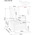 Elektrické polohovací křeslo Solon Velvet s masáží skořicové