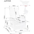 Elektrické polohovací křeslo Jupiter Velvet s masáží capuccino