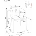 Jídelní židle Kioto šedá/kašmírová