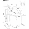 Jídelní židle Katana černá/šedá