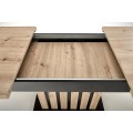 Jídelní rozkládací stůl Lamello 130/180 cm dub artisan/černý