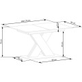 Jídelní rozkládací stůl XARELTO 130/175 cm dub lancelot/bílý