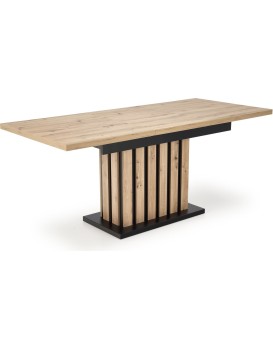 Jídelní rozkládací stůl Lamello 160/210 cm dub artisan/černý