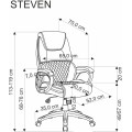 Kancelářské křeslo Steven eko kůže černá/šedé