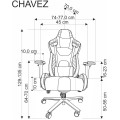 Herní židle Chavez ekokůže černá