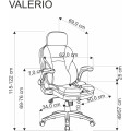 Kancelářská židle Valerio eko kůže černá/šedá