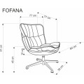 Designové otočné křeslo Fofana krémové