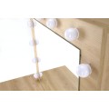 Toaletní stolek HOLLYWOOD s LED osvětlením 94 cm dub artisan