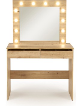 Toaletní stolek HOLLYWOOD s LED osvětlením 94 cm dub artisan