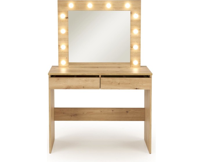 Toaletní stolek HOLLYWOOD s LED osvětlením 94 cm dub artisan