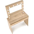 Toaletní stolek HOLLYWOOD s LED osvětlením 94 cm dub artisan