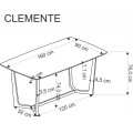 Jídelní stůl Clemente bílý mramor/zlatý