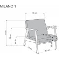 Křeslo MILANO béžové
