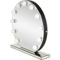 Stolní kosmetické zrcadlo Torano s LED osvětlením bílé/stříbrné