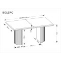 Rozkládací jídelní stůl Bolero 160/250 cm dub přírodní/černý