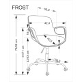 Dětská otočná židle Frost eko kůže černá