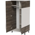 Šatní skříň Random 90 cm kašmír/ořech
