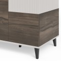 Šatní skříň Random 90 cm kašmír/ořech