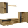 Sada obývacího nábytku Benson dub artisan/černá