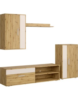Sada obývacího nábytku Benson dub artisan/kašmír