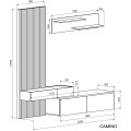 Sada obývacího nábytku Camino dub artisan/černá