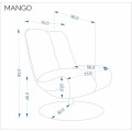 Otočné čalouněné křeslo MANGO béžové