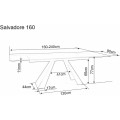 Jídelní rozkládací stůl Salvadore 160/240 cm keramika černý/béžový