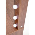 Toaletní stolek HOLLYWOOD 2XL s LED osvětlením 120 cm kašmírový/ořech