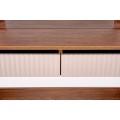 Toaletní stolek HOLLYWOOD s LED osvětlením 94 cm kašmírový/ořech
