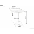 Jídelní stůl Puro 70 cm lamino černý/dub přírodní