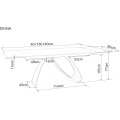 Jídelní rozkládací stůl Domingo 140/272 cm černý/dub přírodní