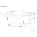 Rozkládací jídelní stůl Alaras III 160/220 cm bílý