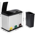 Odpadkový koš 3 x 8L stříbrný