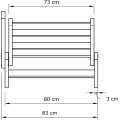 Rozkládací futonová pohovka BREEZIO 01 170 cm z masivu/grafitově šedá