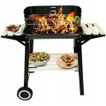 Zahradní gril na dřevěné uhlí BBQ1002 černý