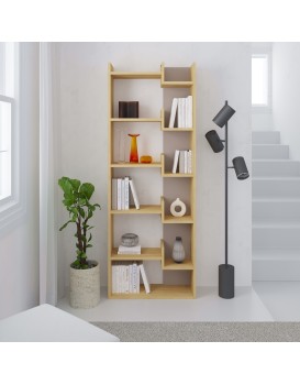 Moderní knihovna Houseland Oppa dub přírodní/mocha