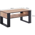 Konferenční stolek Houseland Domini dub craft zlatý/černý