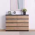 Komoda Houseland Malwax 01 dub artisan/antracitově šedá