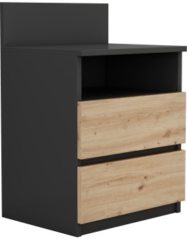 Noční stolek Houseland Malwa 01 dub artisan/antracit