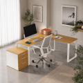 Rohový kancelářský stůl Houseland Nuvia Home 03 160 cm dub/bílý