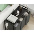 Koš na prádlo Houseland Endy 120 l šedý/černý
