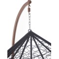 Závěsné houpací křeslo Houseland Luna XL 02 černé