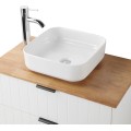 Závěsná skříňka pod umyvadlo Houseland Velora s deskou 80 cm bílá/dub