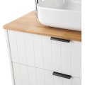 Závěsná skříňka pod umyvadlo Houseland Velora s deskou 80 cm bílá/dub