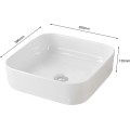 Umyvadlo na desku Houseland Lavio 80 cm bílé