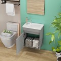 Závěsná skříňka s umyvadlem Houseland Zendi 40 cm šedá