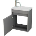 Závěsná skříňka s umyvadlem Houseland Zendi 40 cm šedá