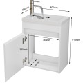 Závěsná skříňka s umyvadlem Houseland Lila 40 cm bílá