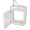 Závěsná skříňka s umyvadlem Houseland Elara 40 cm bílá